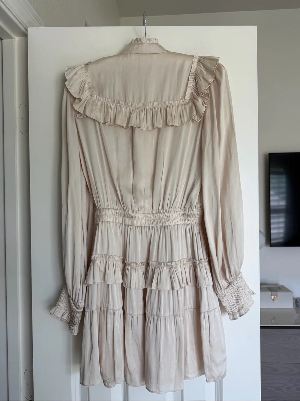 LoveShackFancy Cream Ruffle Mini Dress - Picture 6 of 7